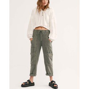 Free People Feelin Good Utility Pull-On Pants / Eden